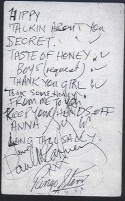 1963setlist